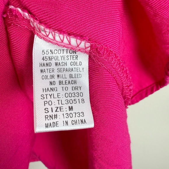 Umgee Tunic Top Womens Medium Pink Off-Shoulder Shirt Floral Embroidery Boho - Picture 6 of 7